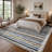 Non-Slip Machine Washable Colorful Modern Striped Area Rug in Blue/Brown/Yellow/Cream for Living Room, Bedroom, Hallway Runner Indoor Rugs-1589498915