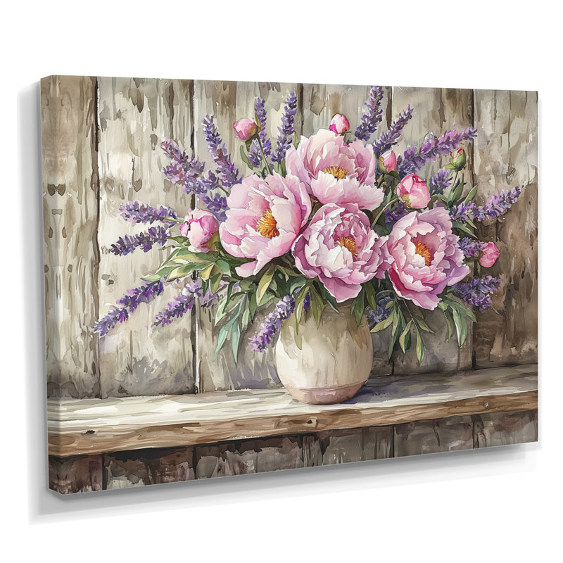 Dondrea - Floral Oversized Canvas Prints, 12" H x 20" W, Wrapped Canvas, Does Not Apply