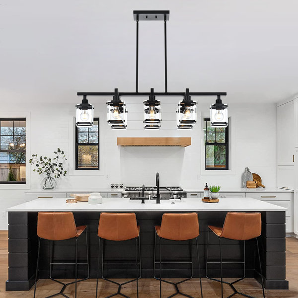 Breakwater Bay Delphin 8 - Light Matte Black Kitchen Island Pendant ...