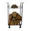 Handcrafted Modern Industrial Log Rack Hammered Steel
