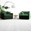 Ensemble de canapé simple avec 2 fauteuils rembourrés en chenille et coussins décoratifs confortables-379590396