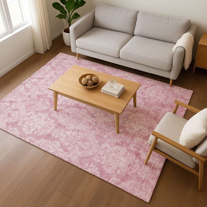 Tapis damassé Honig AMF1659 de qualité supérieure lavable à la machine, Rectangle 9 pi x 12 pi