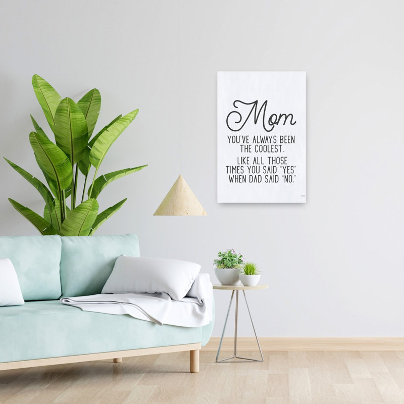 Coolest Mom Abstract Contemporary Wall Art Print, 24" H x 16" W