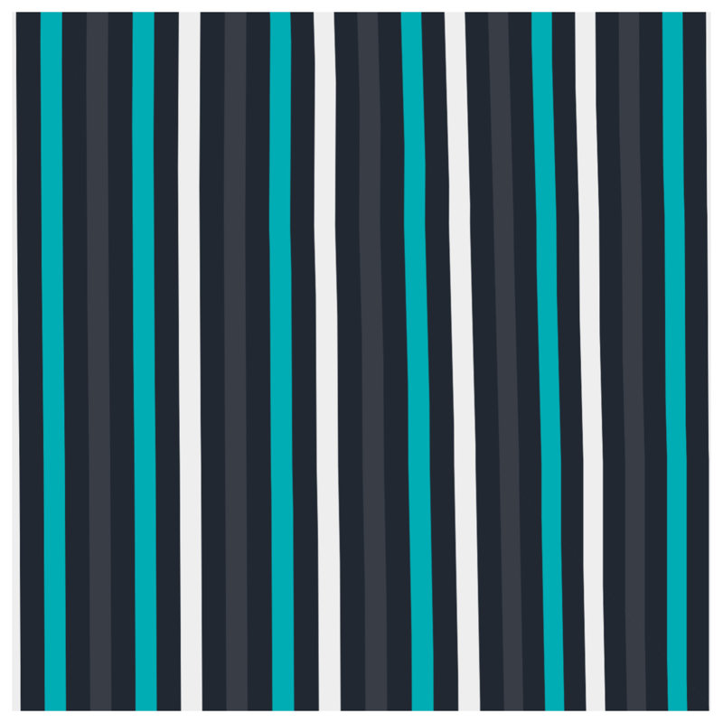 Blue Black Stripes Double Sided Throw Pillows, 20 x 20 inches