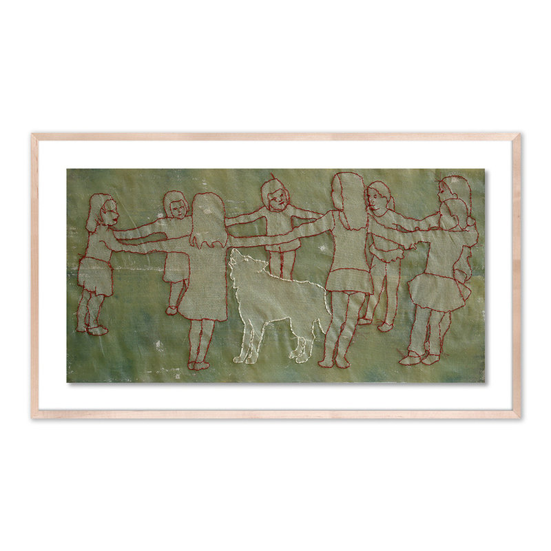 Jericho Print by Karin Bos, 28" H x 48" W x 2.5" D, Natural