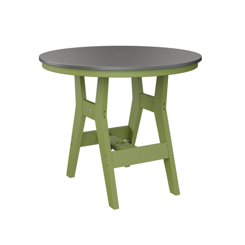 Table de salle à manger ronde de 38 po Berlin Gardens Harbor, Vert kiwi, H 30,37 po x l 38 po x P 38 po