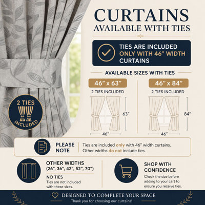 Finklea 100% Polyester Floral Room Darkening Grommet Curtain Panels