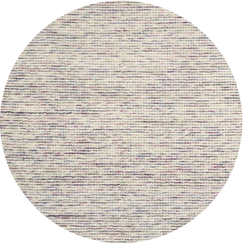 Tapis contemporain gris, Rond 7 pi