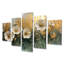 Wildflowers Spring Symphony Fury I - Art mural fleurs sauvages - ensemble de 5 décorations murales traditionnelles
