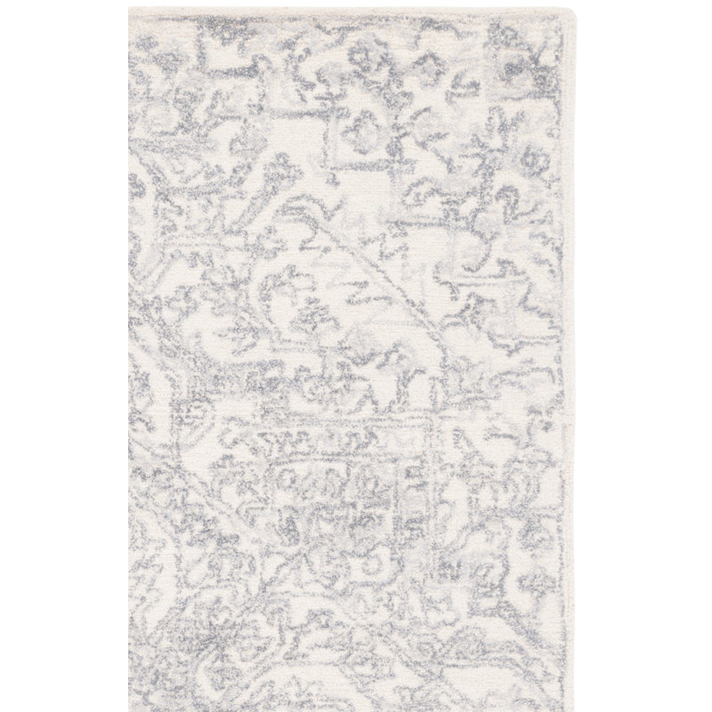 Tapis oriental beige / gris en laine / coton touffeté à la main Bellwether, Rectangle 4pi x 6 pi