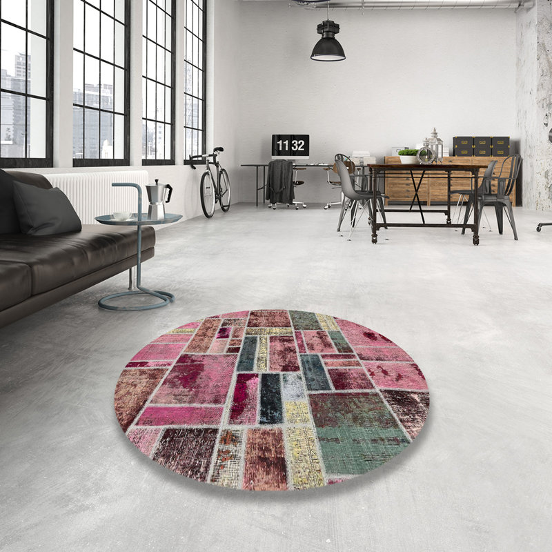 Abstract Indoor Rug, Round 8'