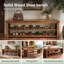 63 Inch Solid Wood Entryway Bench with Storage, Shoe Bench, End of Bed Bench