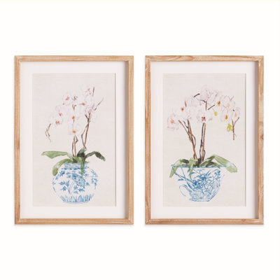 POTTED PHALAENOPSIS PRINTS, SET OF 2