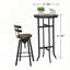 Table de bar à hauteur de patio, table de pub ronde extérieure de 41,7 po, jardin, bord de piscine et balcon