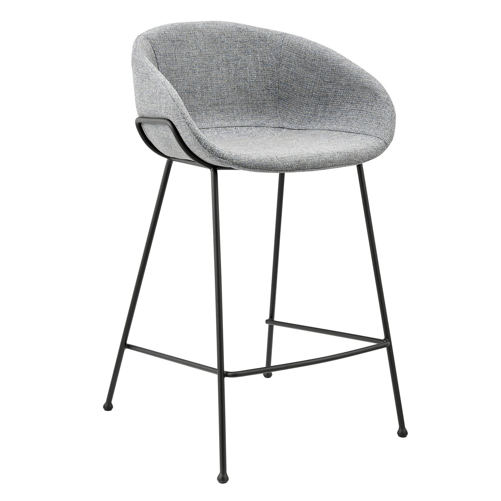 Ardea Counter & Bar Stool, Counter Stool (25.6" Seat Height), Gray Blue Faux Leather