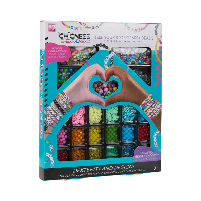 1600Pcs Plastic Bead for Bracelet Making DIY Kit