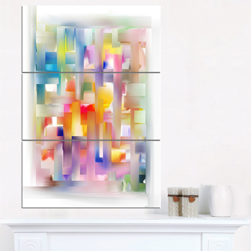 Motif de couleur unie transparente-ensemble de 3 impressions sur toiles tendues