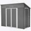Remise de rangement avec toit incliné résistant aux intempéries et 4 outils de ventilation en métal pour l'extérieur