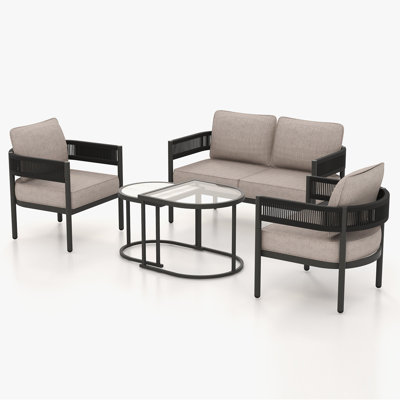 Alexandria 5 Piece Multiple Chairs Seating Group with Cushions