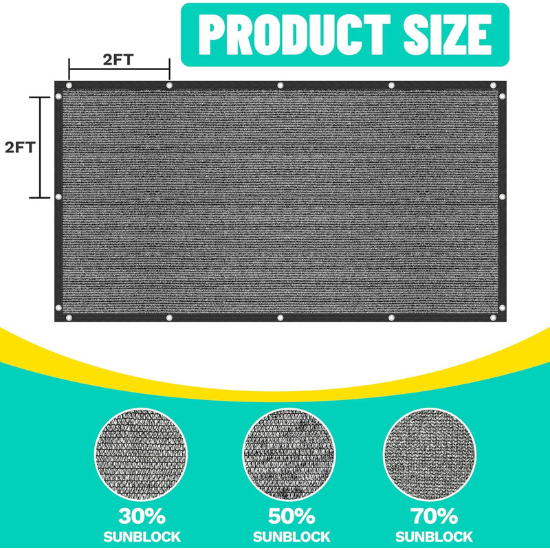 Tissu d'ombrage noir Royal Shade 50%, 12 pi x 12 pi