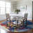 Machine Washable Indoor/Outdoor Christmas Tree Xhevrie Navy Rug-2046709861
