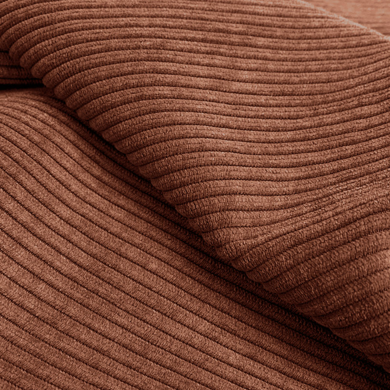 Canapé-lit modulaire en velours côtelé 79 po, Brown Fabric