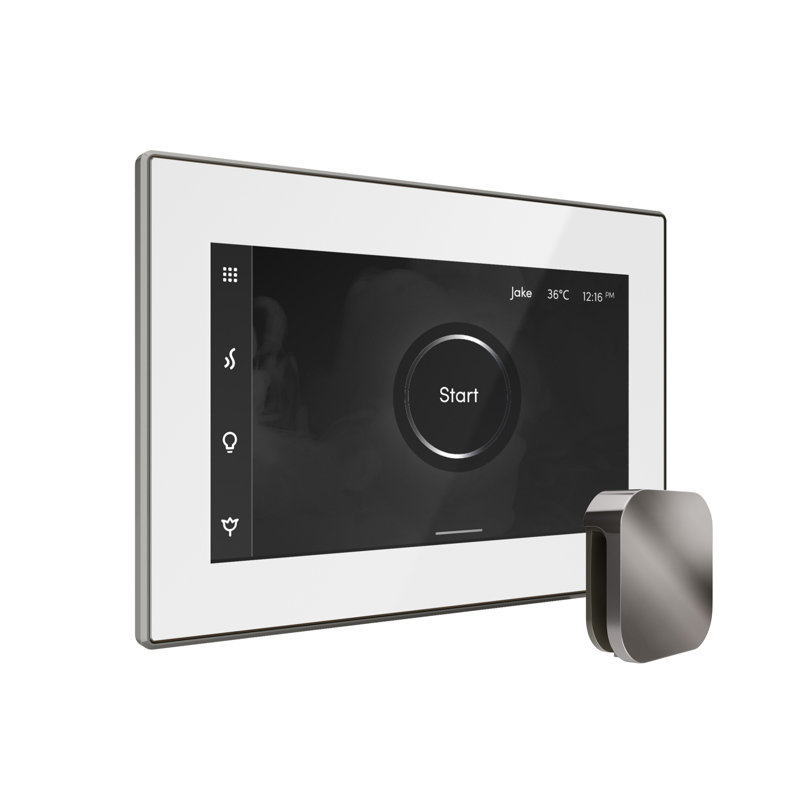 iSteamX Steam Shower Control and Steamhead, White/Brilliant Black