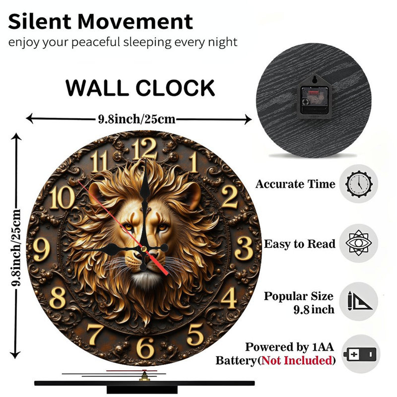 Lion Wall Clock