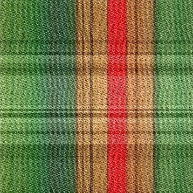 Tapis décoratif vert écossais, Carré 8 pi