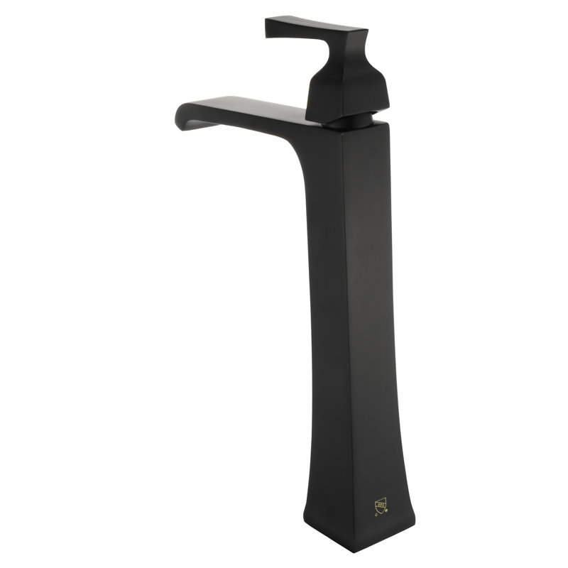 Robinet de salle de bain arqué, Noir