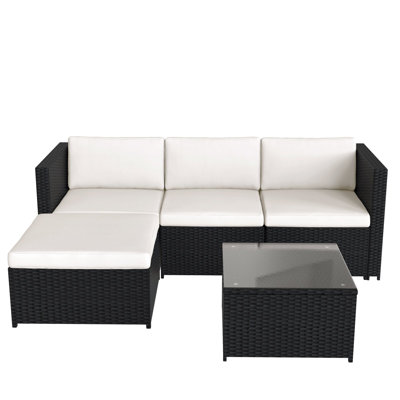 Criztian 4 - Person Garden Lounge Set with Cushions