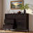Dresser Cabinet With 6 Drawers And Gold Handles-1553856009