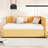 Yellow Linen Daybed With Trundle, Robust Construction, No Box Spring Needed For A Practical Bedroom Setup Convertible Trundle Function, Spring, Strong Wood Frame Multifunctional Spaces-721337241
