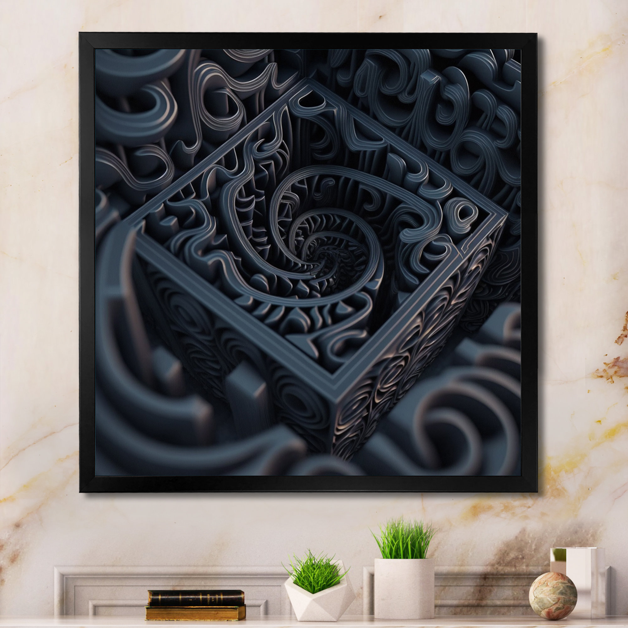 Wrought Studio Through The Rabbit Hole Blue Labyrinth - Modern ...