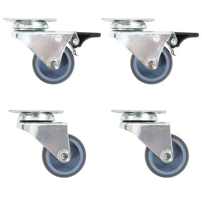 vidaXL Twin-wheel Swivel Casters 1.97 "