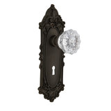 Victorian Plate with Decorative Keyhole and Crystal Door Knob