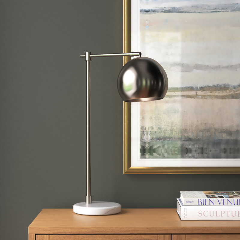 Modern Metal Floor or Table Lamp, Silver
