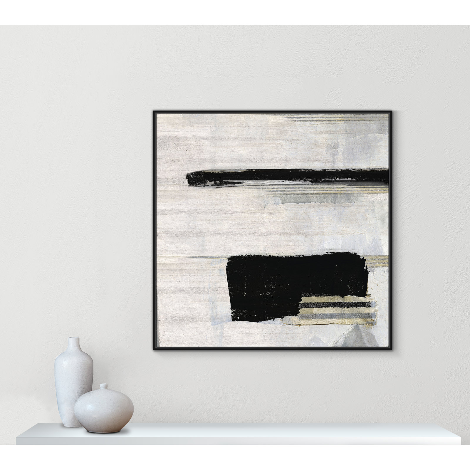 La Bande II Print by Sally Swatland, Black, 46.5" H x 46.5" W