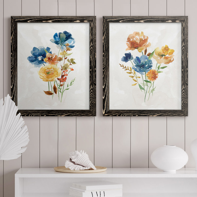 Summer Sprig I - ensemble de 2 reproductions d'art, H 24 po x l 36 po x P 1,5 po, Pas de tapis