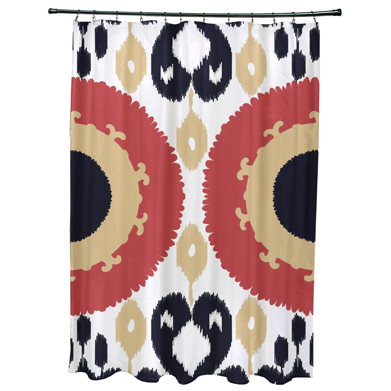Rideau de douche Boho, Corail