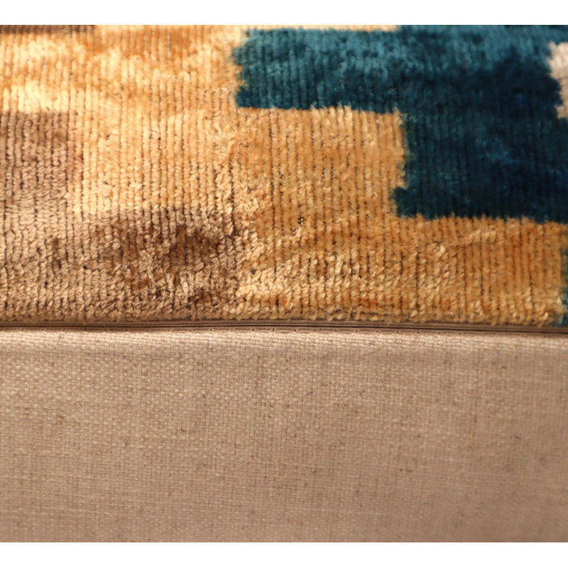Lumbar Pillow Cover & Insert, Brown/Blue