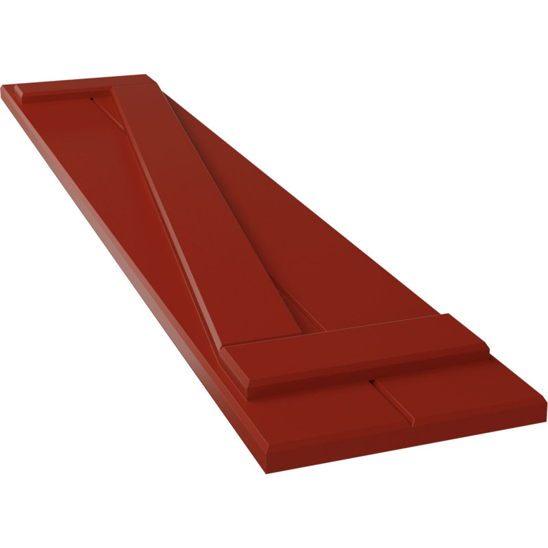 Volets en PVC True Fit, Rouge feu, 10.75", 56"