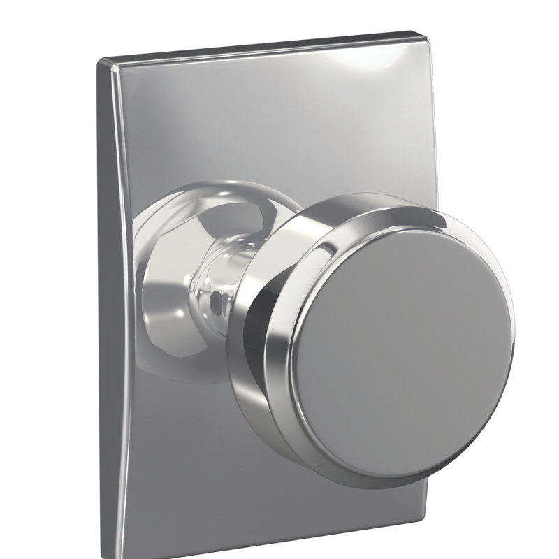 Bowery Privacy Door Knob, Bright Chrome