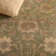 Tapis oriental vert / beige en laine noué à la main Ajayi-547123544