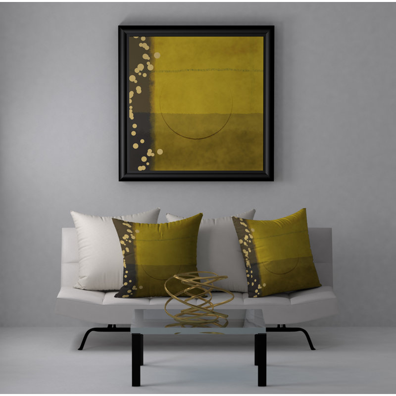 Abstract Throw Pillow, 18" H x 18" W