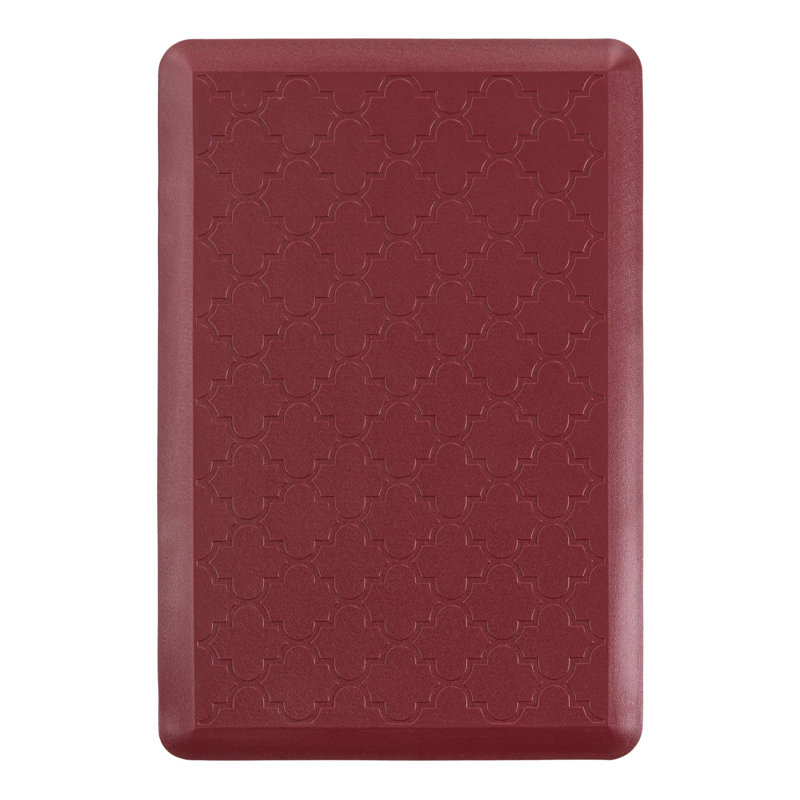 Tapis de cuisine antidérapant Bayonville, Rectangle 2 pi x 3 pi, Rouge bourgogne