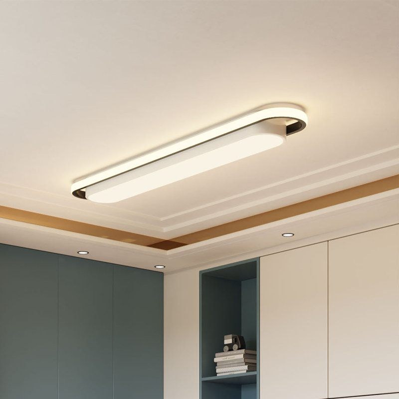 Acrylic LED Flush Mount, 48 W, 5" H x 80" W x 12" D