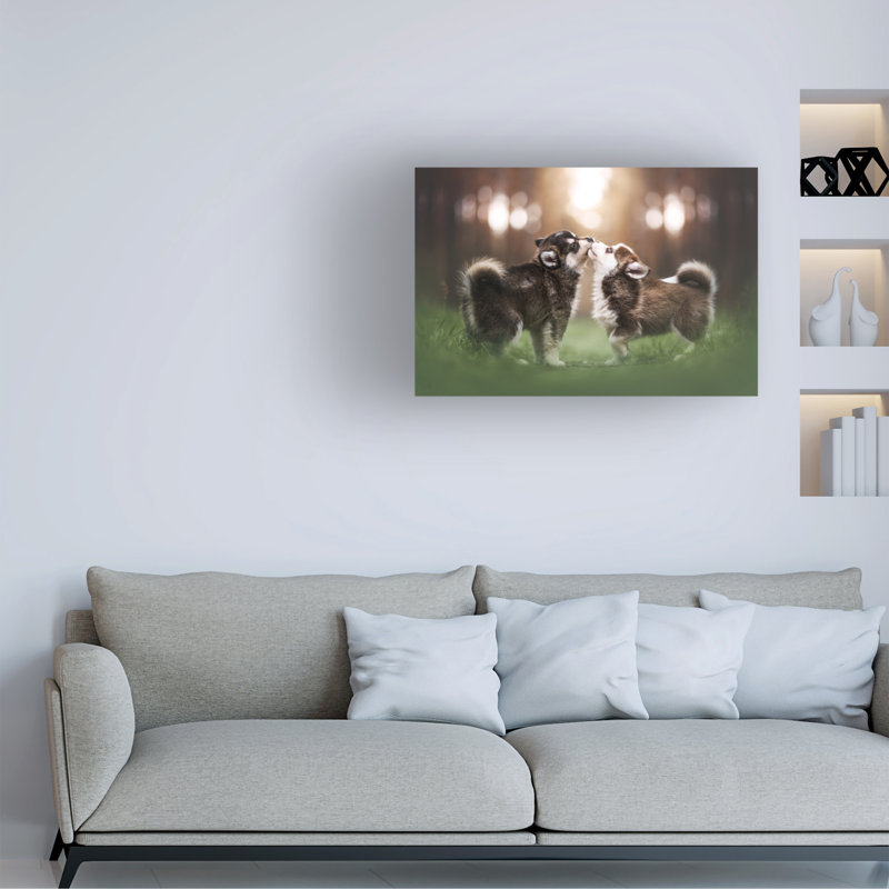 «Natalie Grosse Husky Love», art sur toile, H 30 po x l 47 po