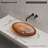 MonBlari 23" X 14" Oval Resin Bathroom Vessel Sink Amber Orange with Pop-up Drain
