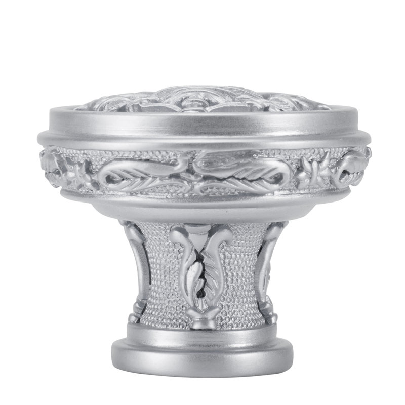 edgar berebi giverny knob in matte black plate, Satin Nickel